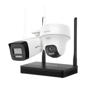 KIT HIKVISION EASY LINK WIFI INCLUYE NVS Y 2 CAMARAS DOMO-BALA 4MP, MICRO-SD, H.265, HASTA 4CH
